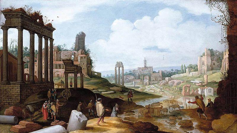 Willem van Nieulandt View of the Forum Romanum France oil painting art